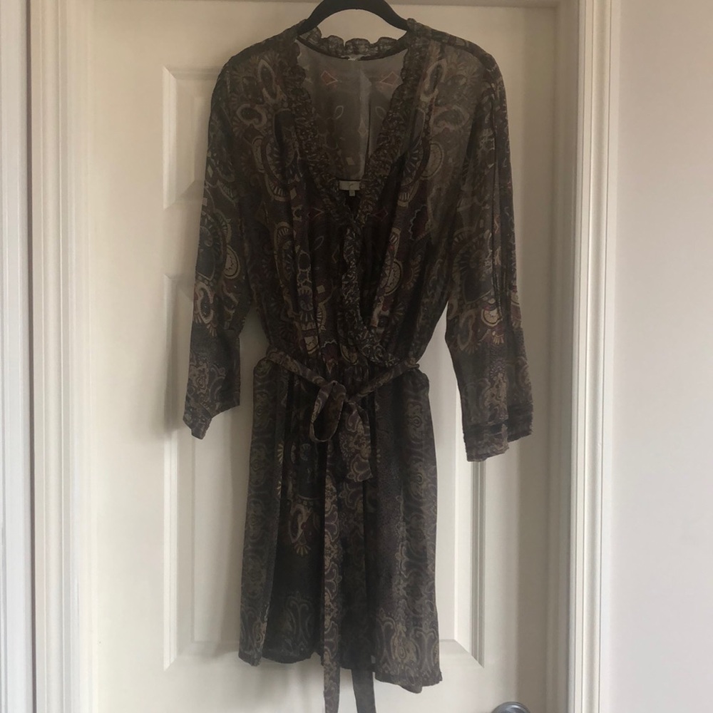 Joie Paisley Floral Silk Mini Dress